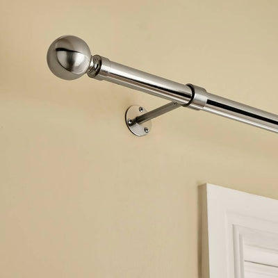 Argos Argos Home Stainless Steel Bay Curtain Pole - 400cm- Buy online at McGrocer