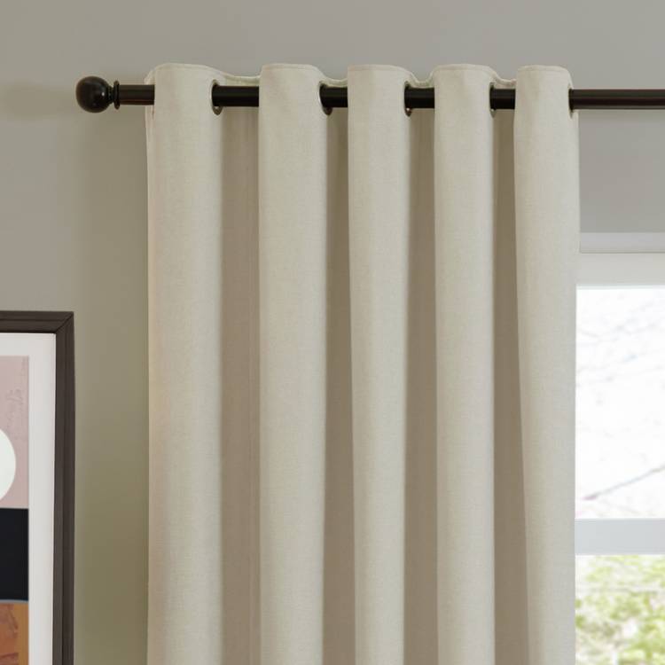 Furn chenille blackout curtains natural 117x137cm (British brand)