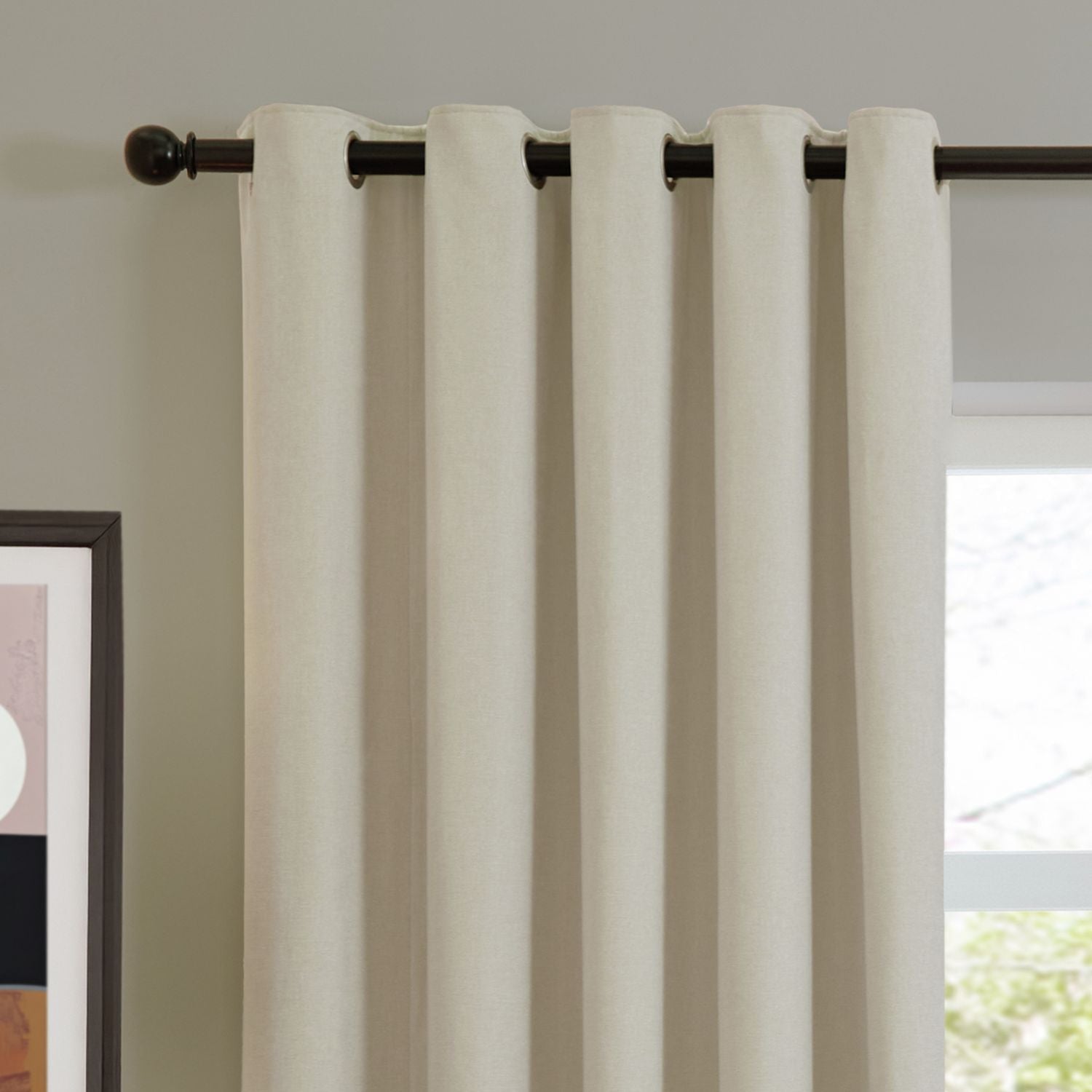 Furn chenille blackout curtains natural 117x137cm (British brand)