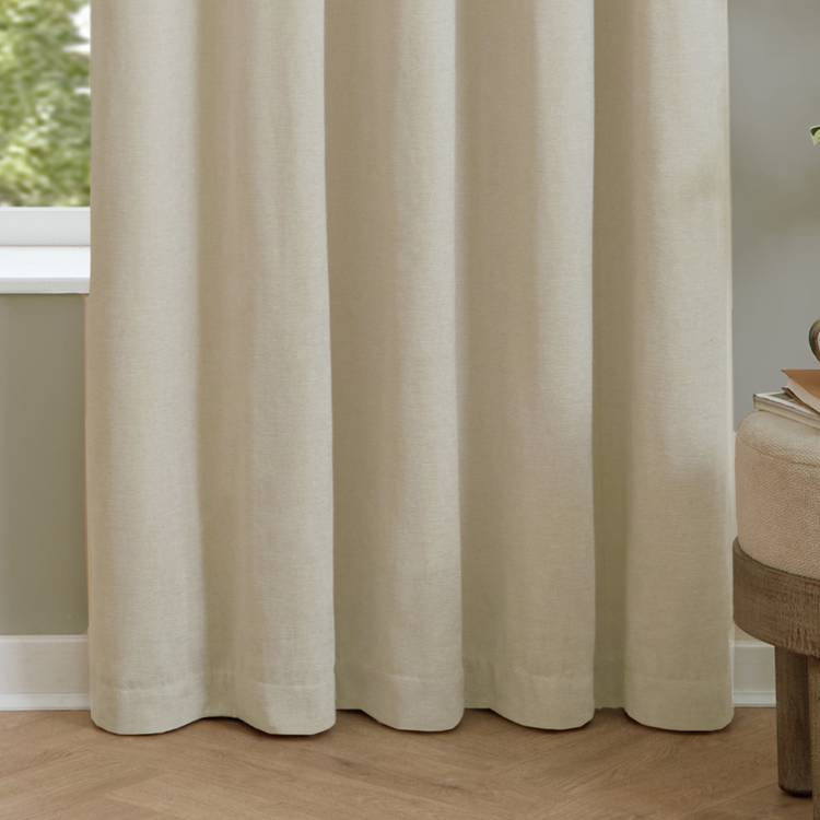 Furn chenille blackout curtains natural 117x137cm (British brand)