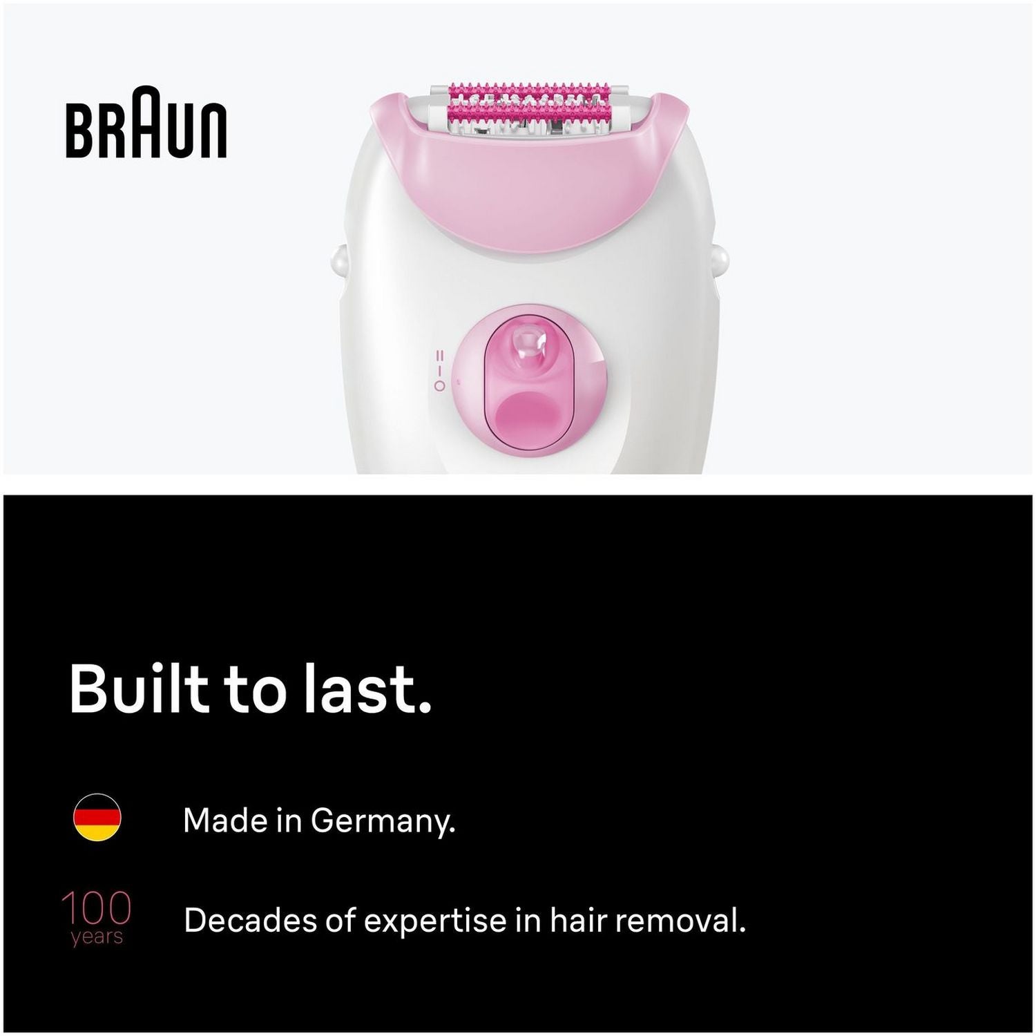 Braun Silkepil 3 pink epilator with smartlight and brush (British brand)