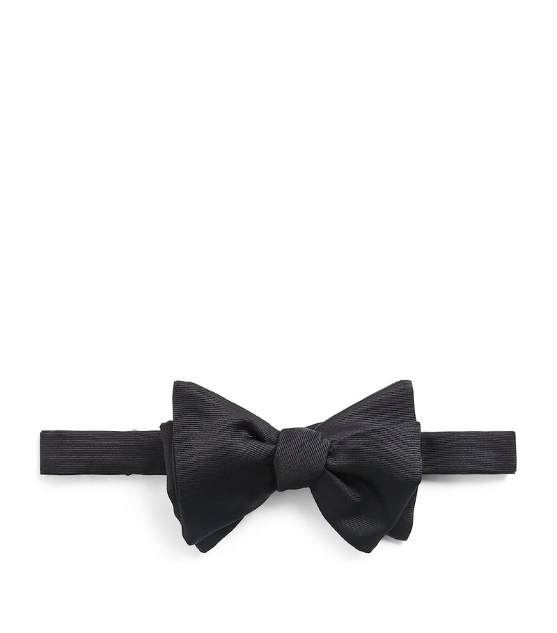 Eton silk bow tie pre-tied ribbed finish, UK version
