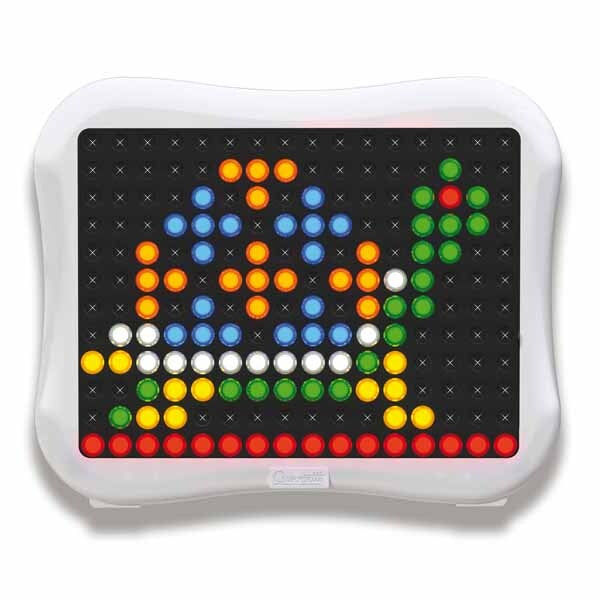 Quercetti Peg Brite light-up pin-board toy - British product