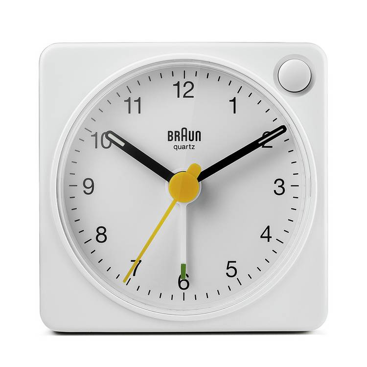 Braun analogue travel alarm clock white, imported from the UK