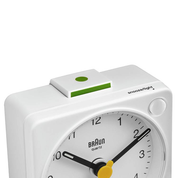 Braun analogue travel alarm clock white, imported from the UK