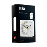 Braun analogue travel alarm clock white, imported from the UK