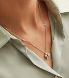Boodles Raindance cluster pendant in platinum with diamonds - British product