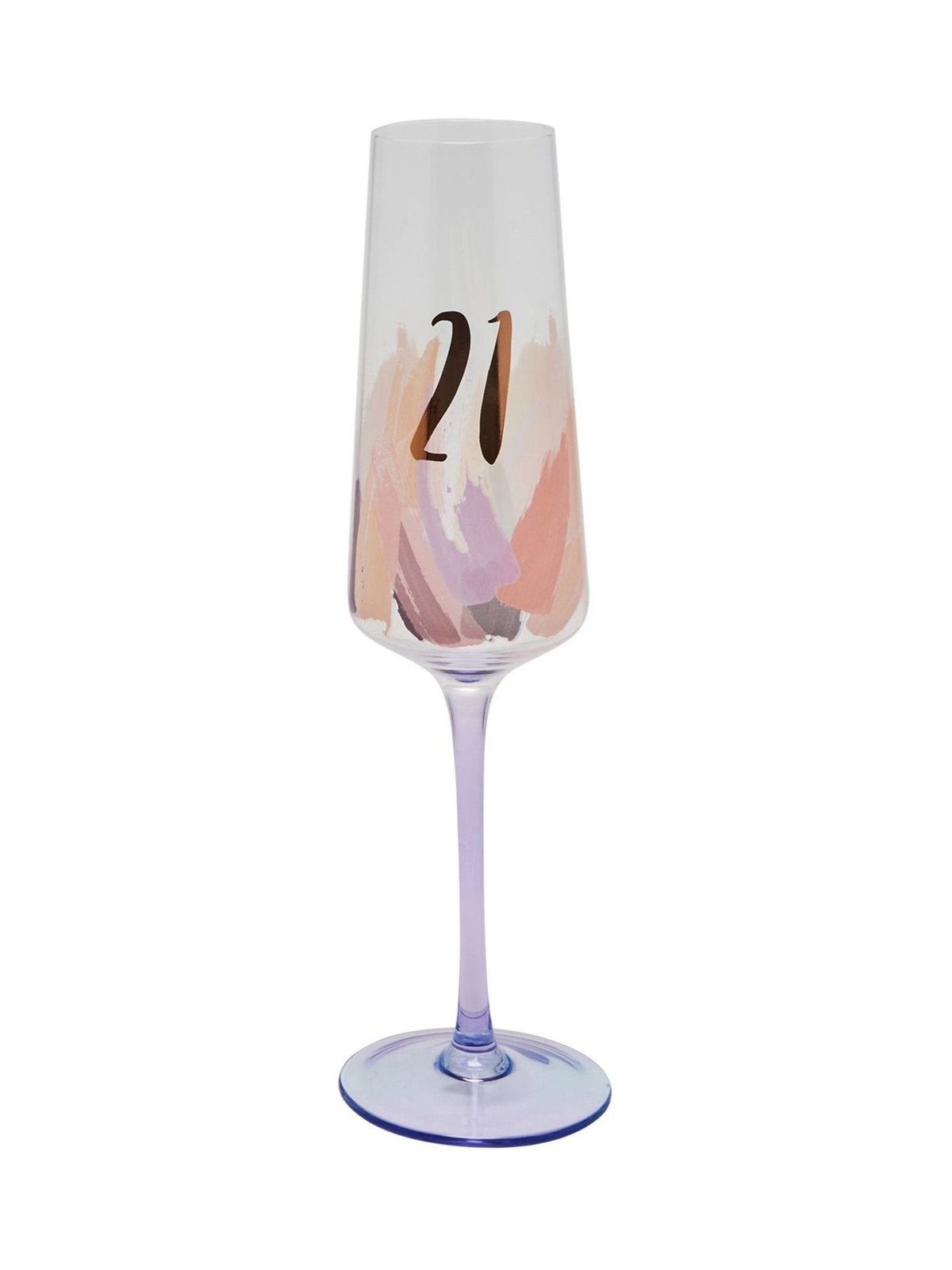 Widdop pink 21st birthday flute champagne glass (British brand)