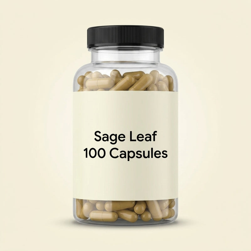 Holland & Barrett sage leaf capsules 100 count, imported from the UK
