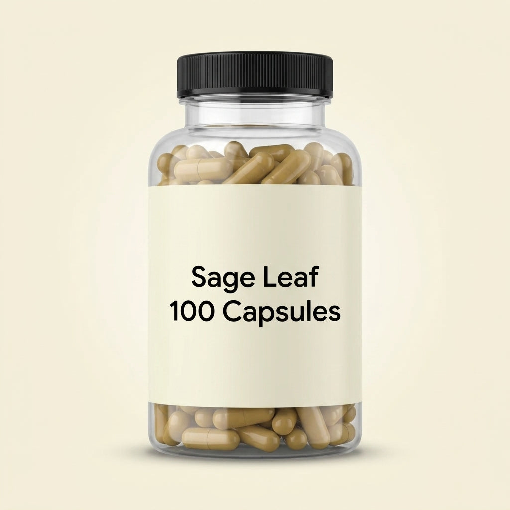 Holland & Barrett sage leaf capsules 100 count, imported from the UK