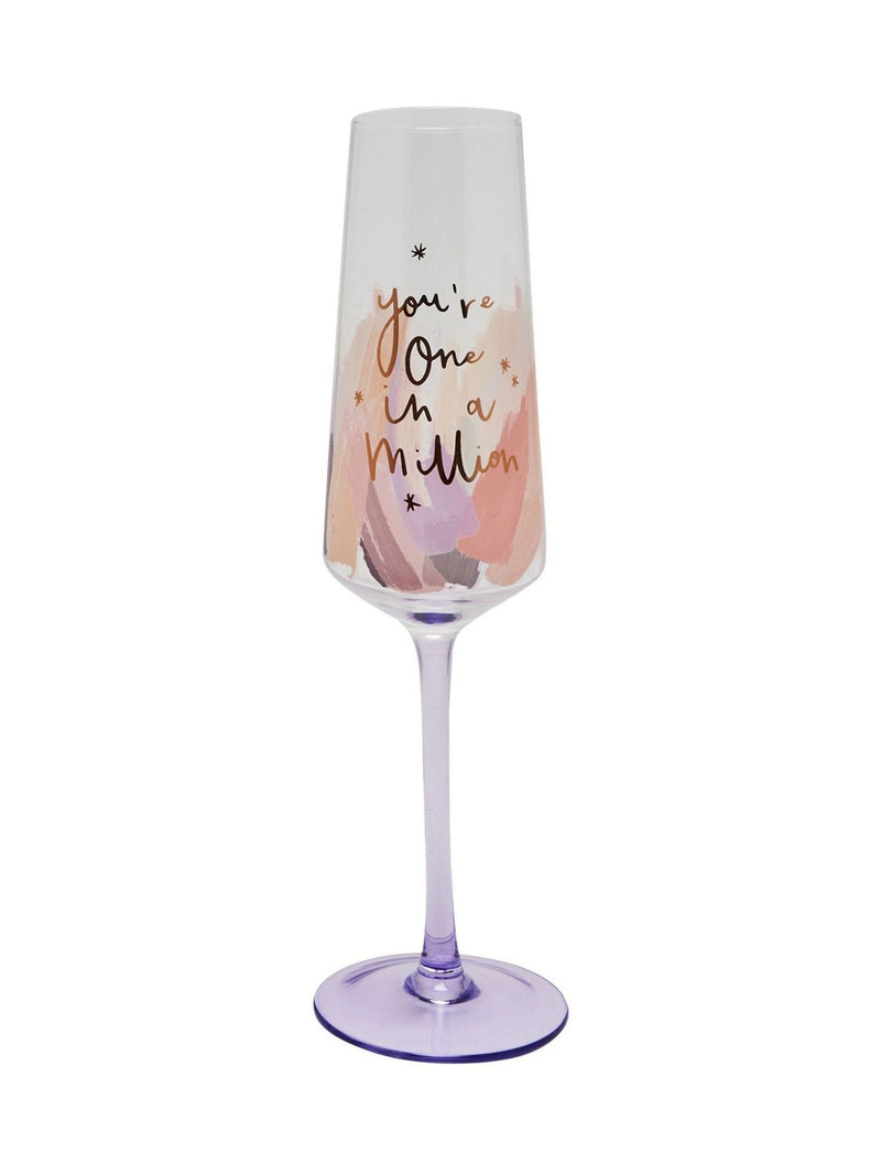 Widdop pink birthday flute One in a Million 25.5cm (British brand)