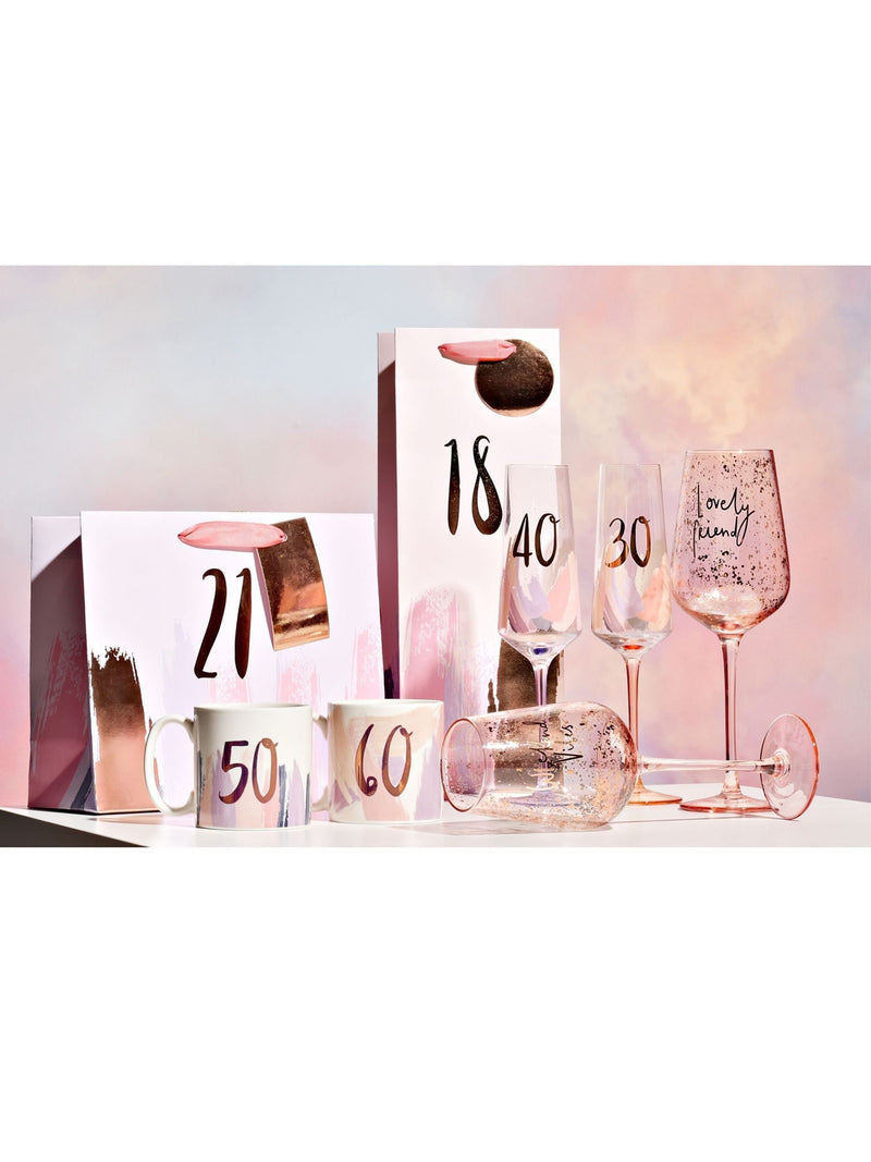 Widdop pink birthday flute One in a Million 25.5cm (British brand)
