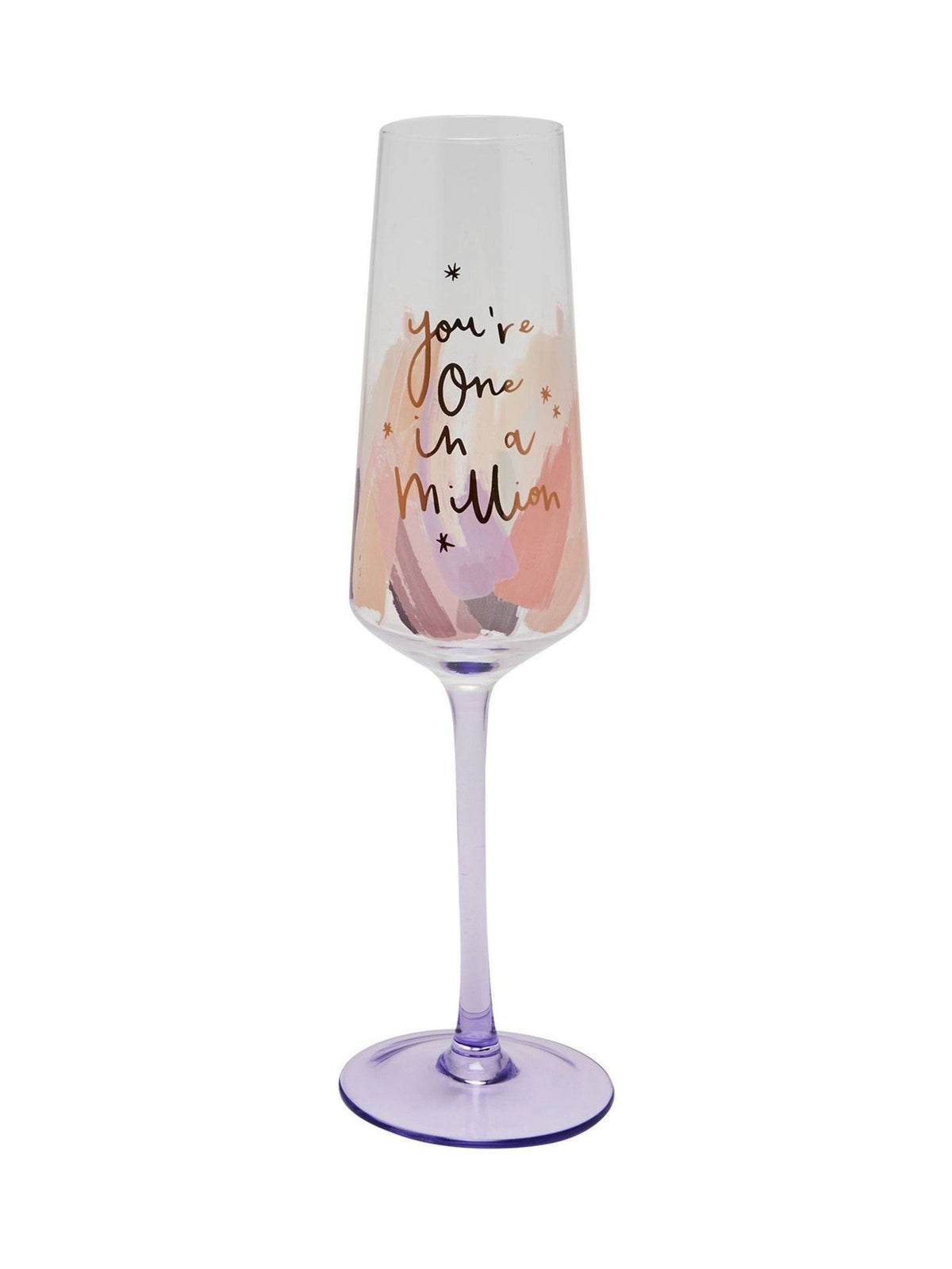 Widdop pink birthday flute One in a Million 25.5cm (British brand)