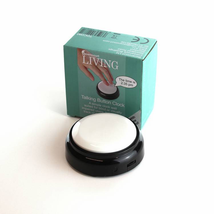 Ravencourt Living talking button alarm clock, UK version