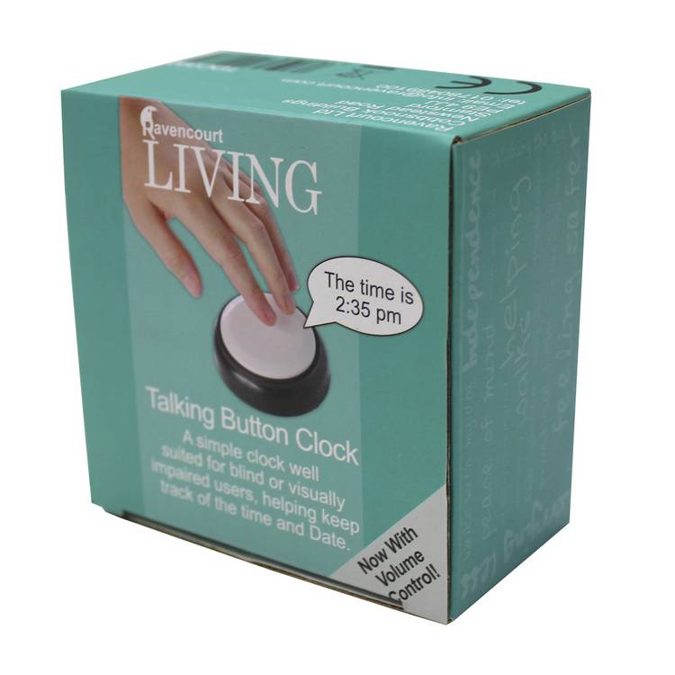 Ravencourt Living talking button alarm clock, UK version