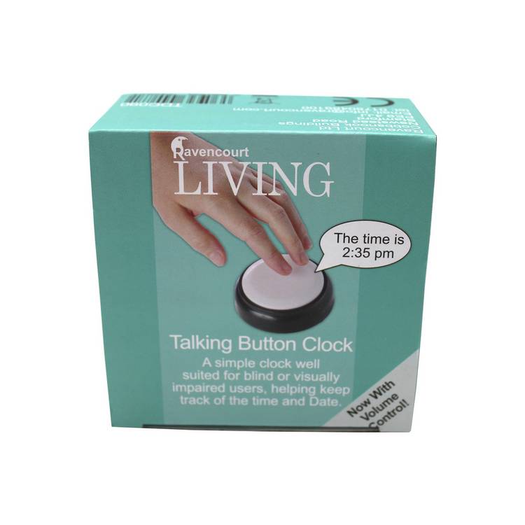 Ravencourt Living talking button alarm clock, UK version
