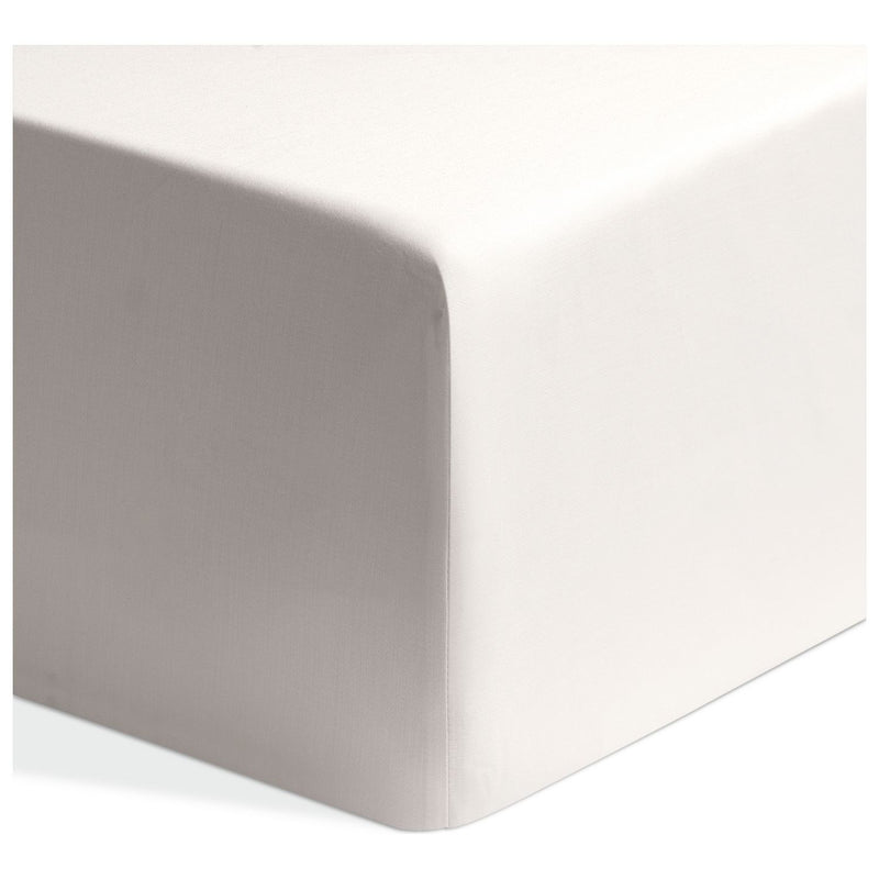 Habitat Egyptian Cotton 400TC Cream Fitted Sheet - Kingsize