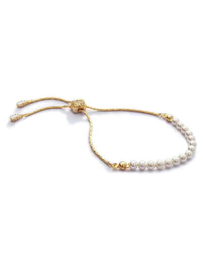 Next Ivory & Co Gold Carlisle Pearl Dainty Toggle Bracelet One Size- Buy online at McGrocer