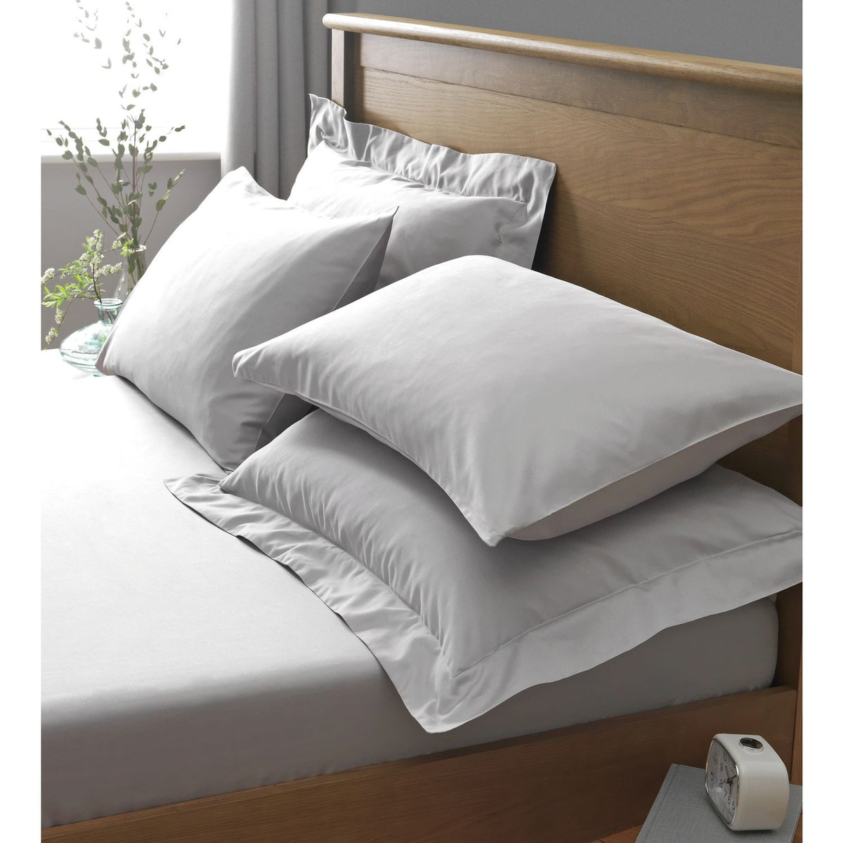 Habitat 400TC Egyptian Cotton Oxford Pillowcase Pair - Grey