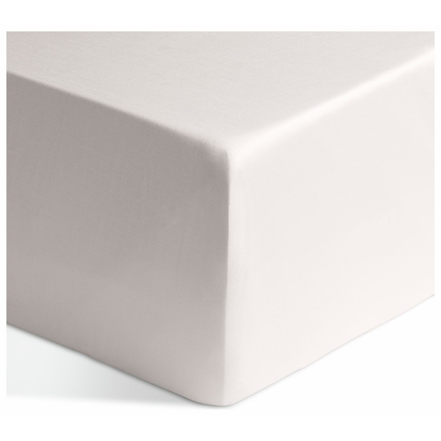 Habitat Egyptian Cotton 400TC Cream Fitted Sheet- Double