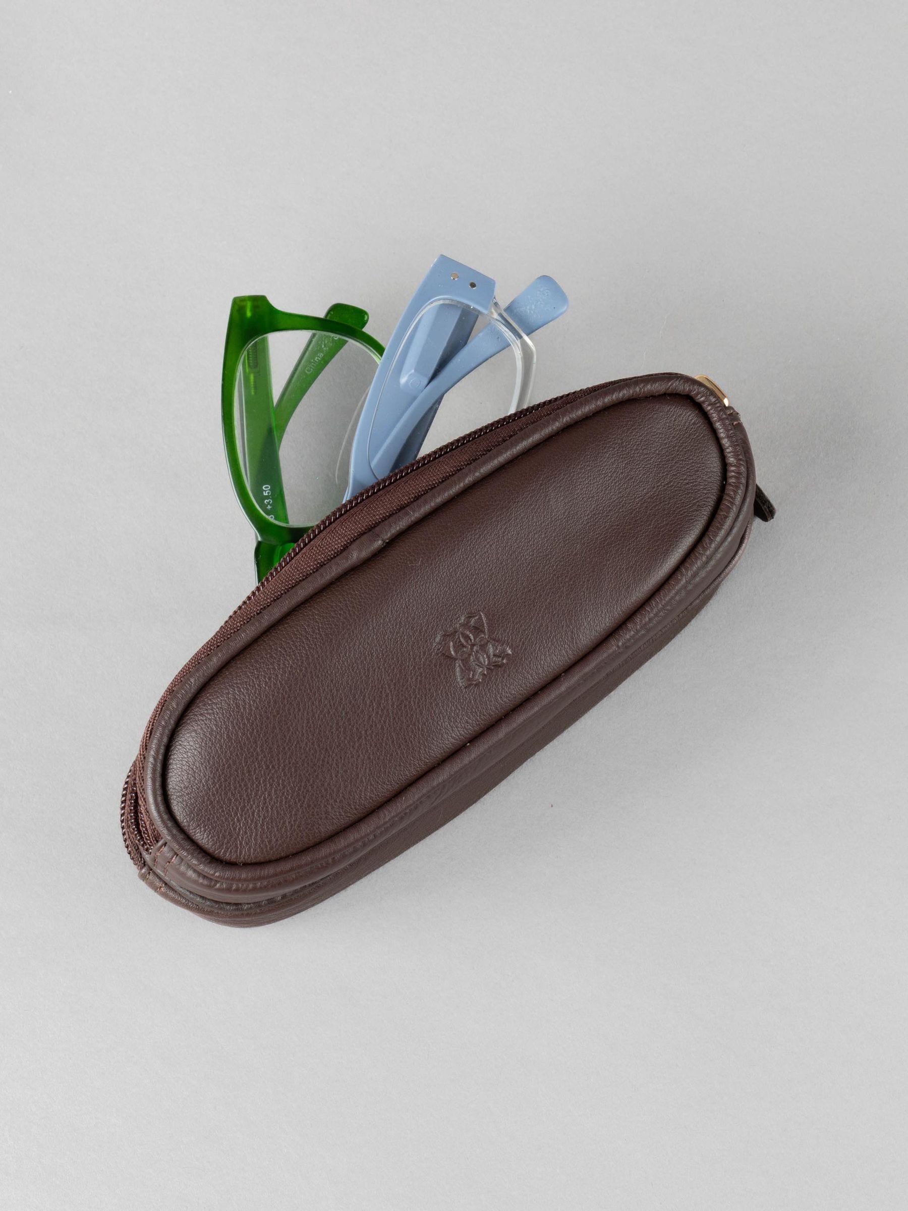 Lakeland Leather Mauve Double Glasses Case
