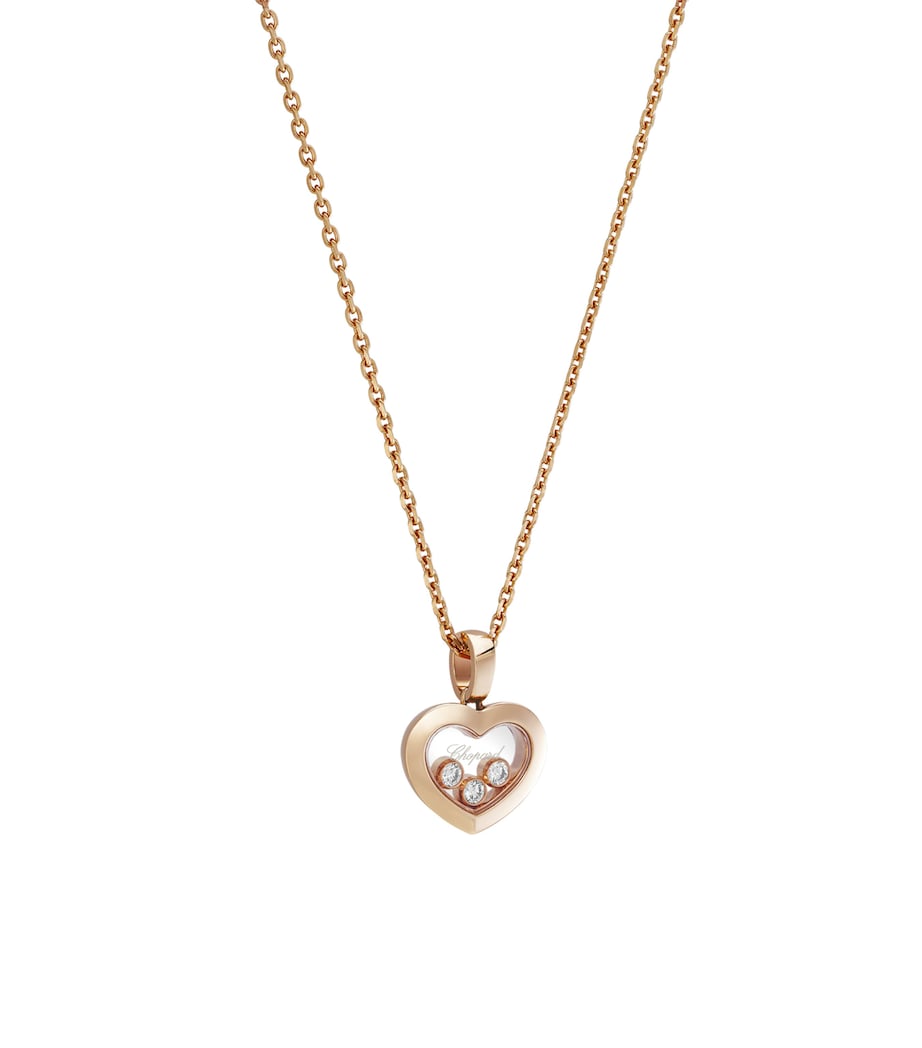 Chopard rose gold diamond pendant Happy Diamonds Icons (British brand)