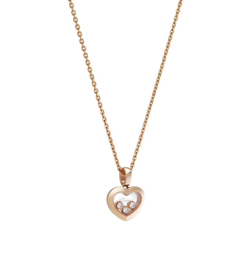 Chopard rose gold diamond pendant Happy Diamonds Icons (British brand)