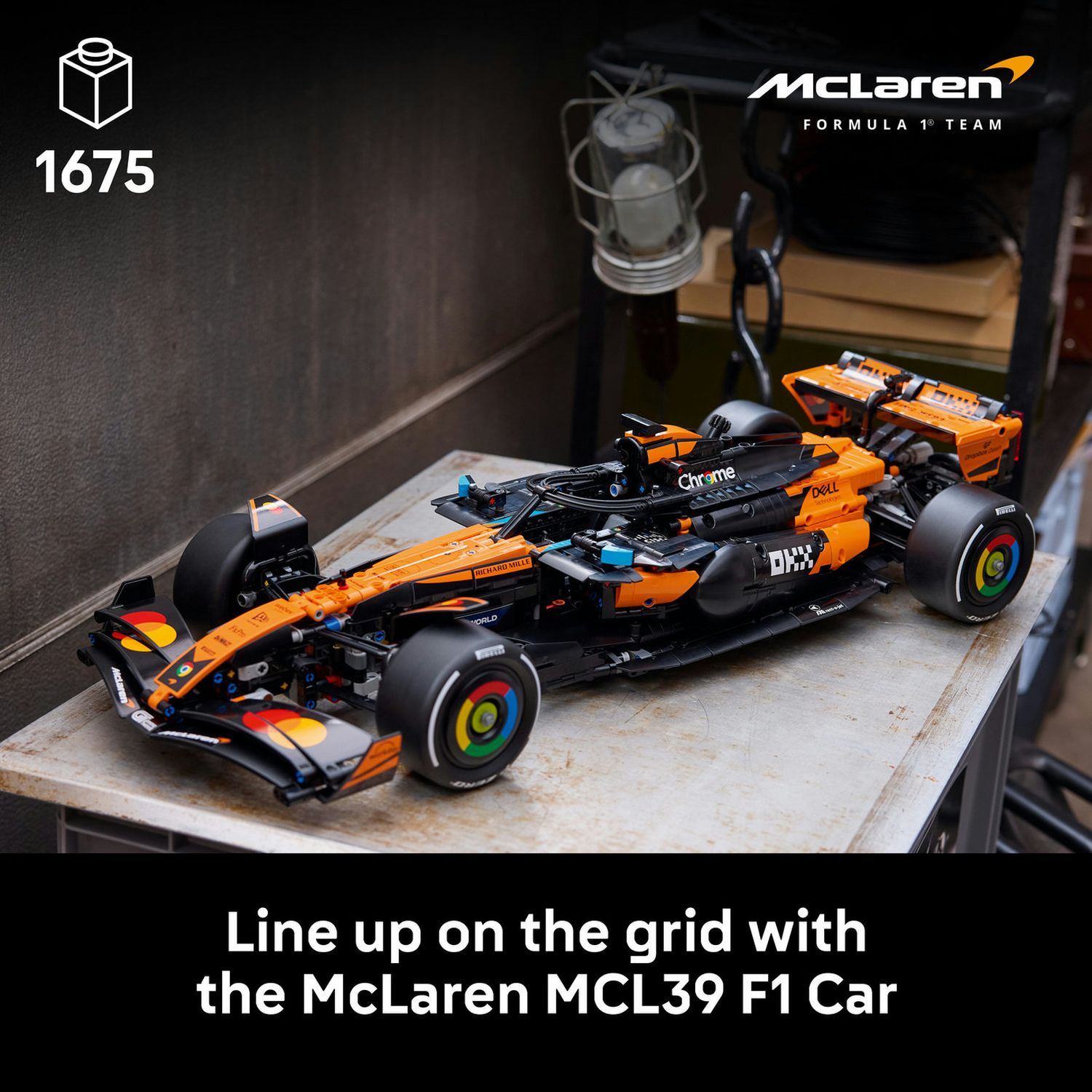 LEGO Technic McLaren MCL39 F1 car model 1:8 scale, imported from the UK