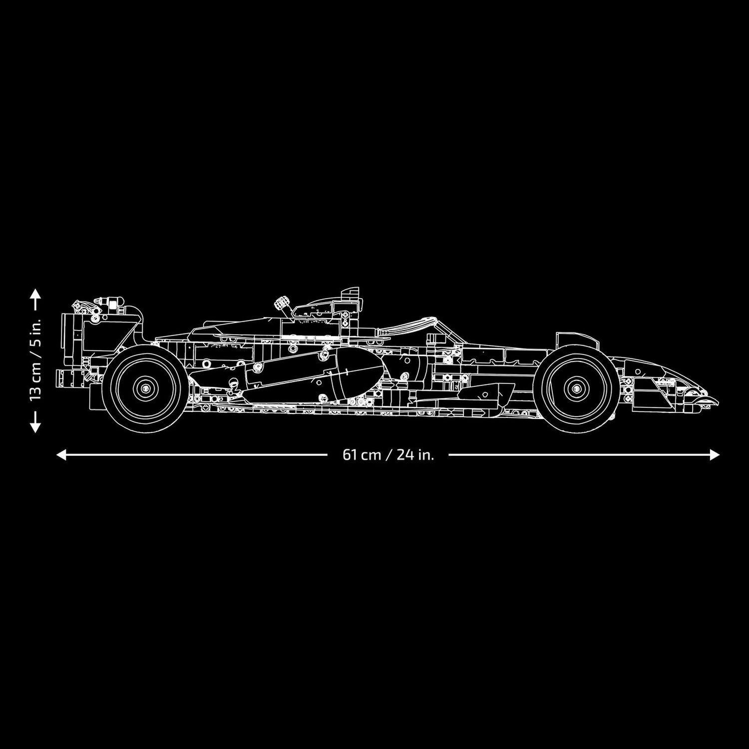 LEGO Technic McLaren MCL39 F1 car model 1:8 scale, imported from the UK
