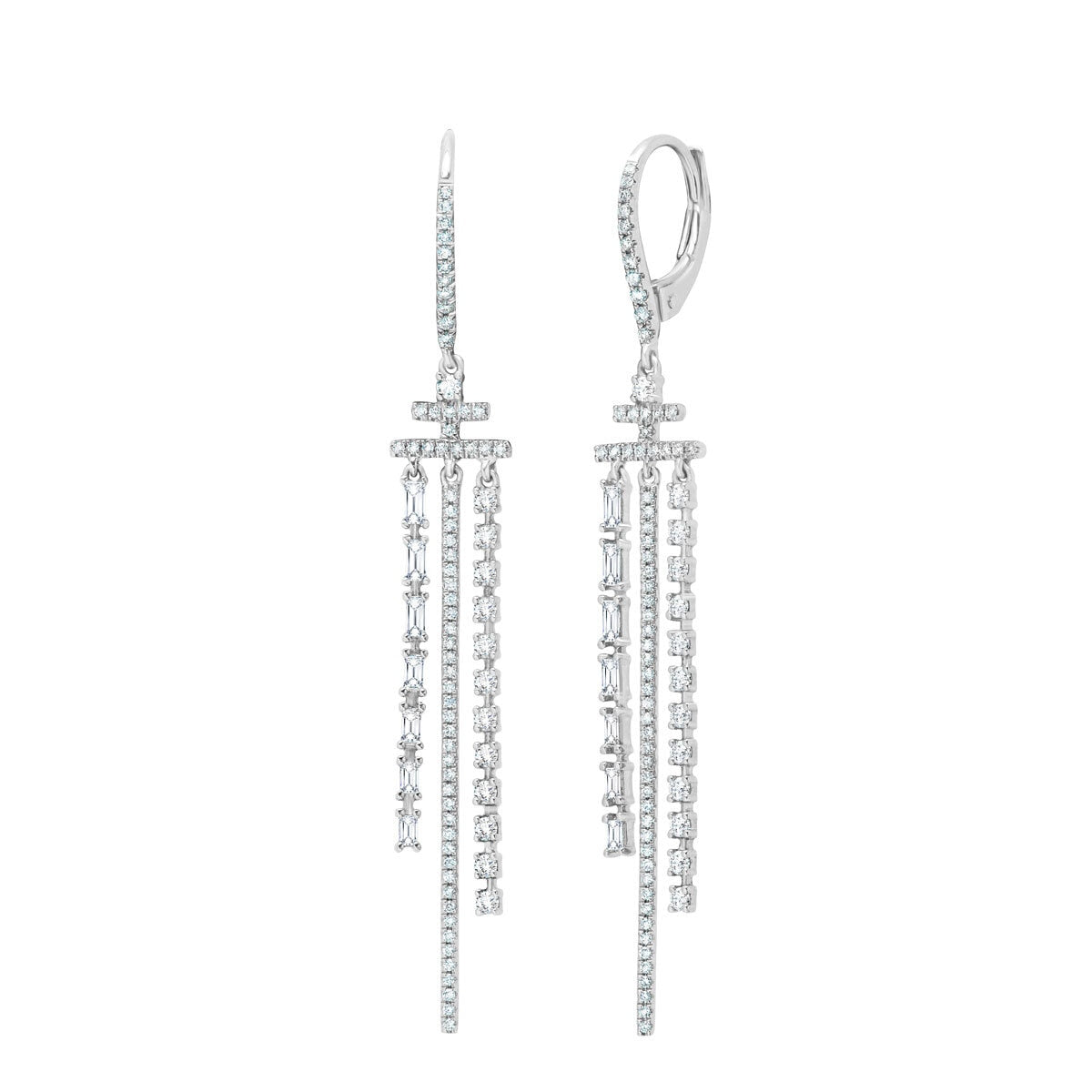Costco 1.04ctw diamond dangle earrings 18ct white gold (British brand)