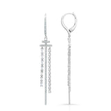 Costco 1.04ctw diamond dangle earrings 18ct white gold (British brand)
