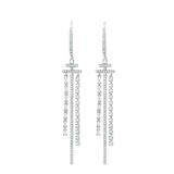 Costco 1.04ctw diamond dangle earrings 18ct white gold (British brand)