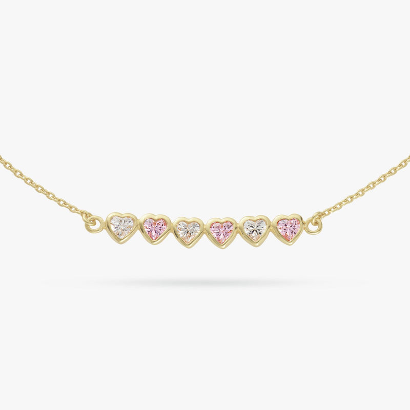 Revere 9ct gold plated heart bracelet 7.5 inch chain, UK version