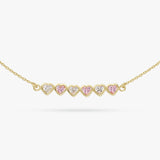 Revere 9ct gold plated heart bracelet 7.5 inch chain, UK version