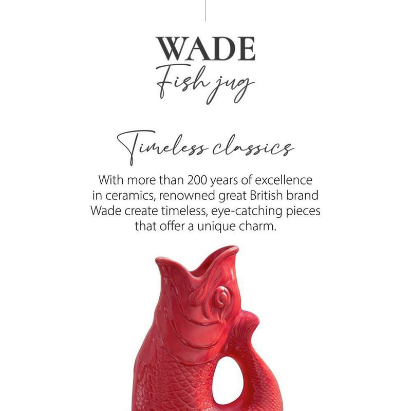 Wade Fish Jug 1.2L red ceramic jug, UK version