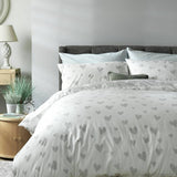 Argos Home hearts grey white bedding set single - British product