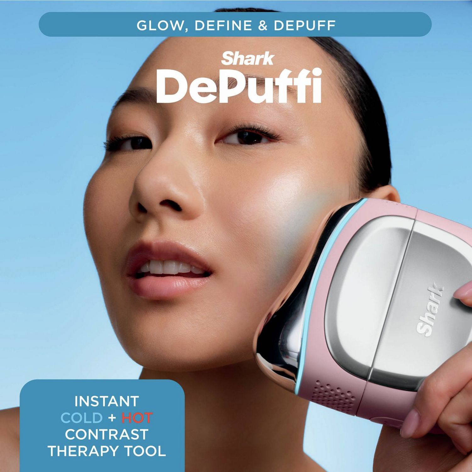 Shark DePuffi contrast therapy tool Peony Pink, UK version