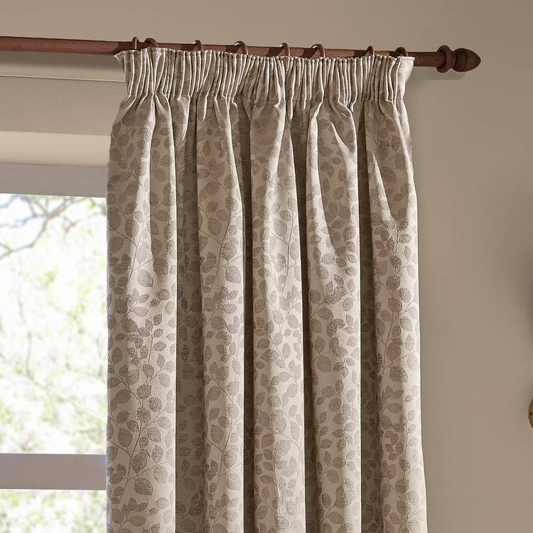 Wylder Grace Leaf curtains taupe 117x137cm - British product