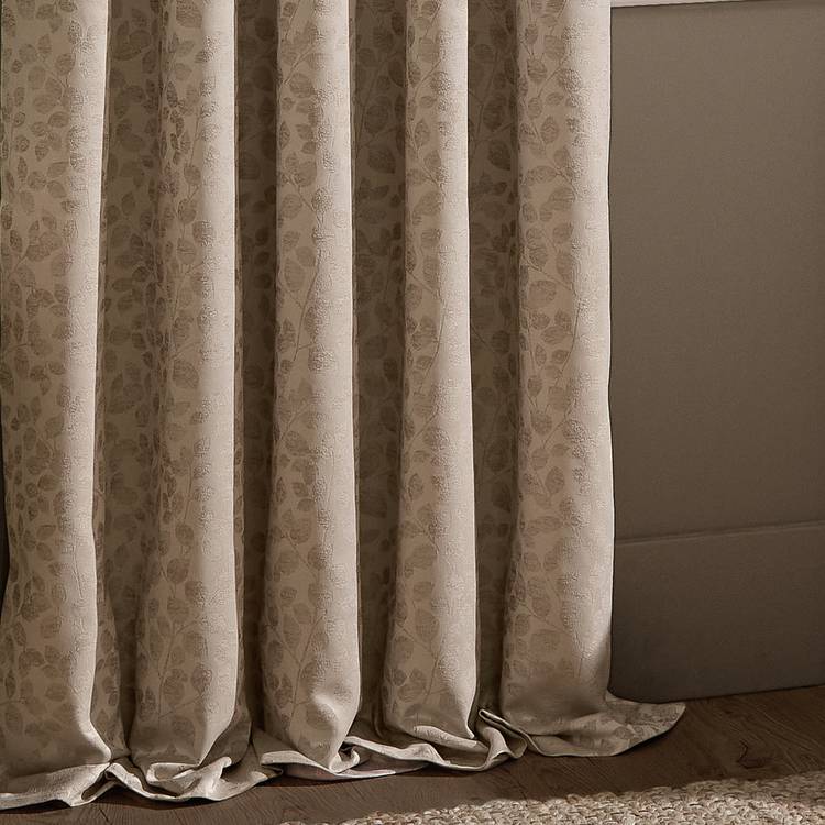 Wylder Grace Leaf curtains taupe 117x137cm - British product