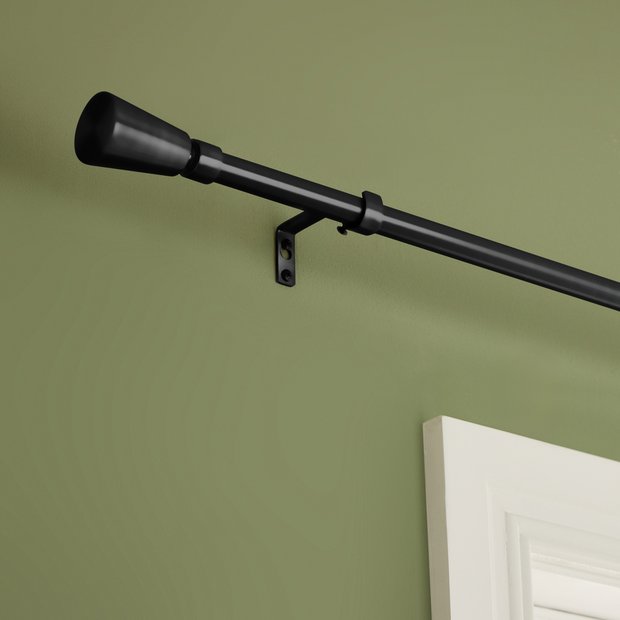 Argos Home metal curtain pole matte black extendable 165-300cm, imported from the UK