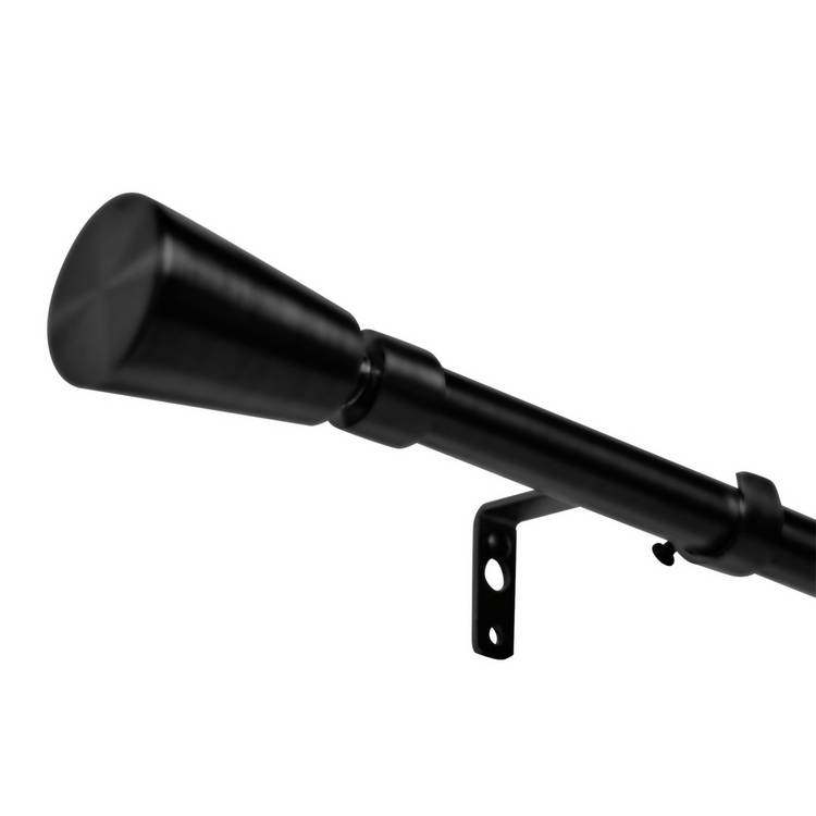 Argos Home metal curtain pole matte black extendable 165-300cm, imported from the UK