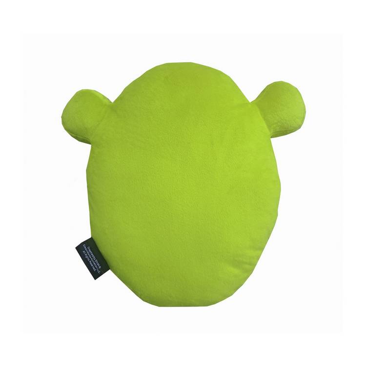 Shrek face cushion green 35x28cm, imported from the UK