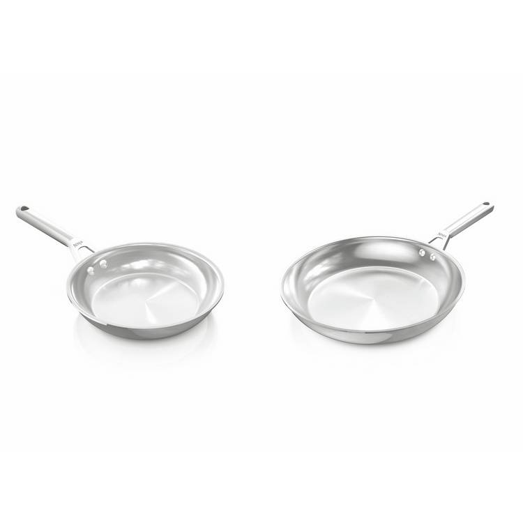 Ninja 2 piece stainless steel frying pan set 24cm 28cm - British product