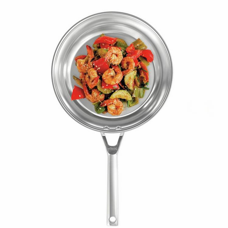 Ninja 2 piece stainless steel frying pan set 24cm 28cm - British product