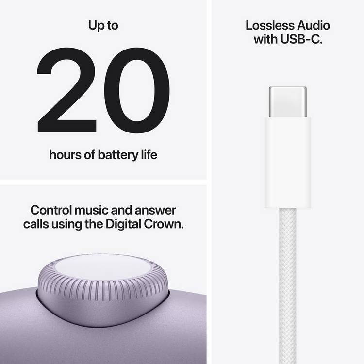 Apple AirPods Max 2 over-ear wireless headphones purple, UK version