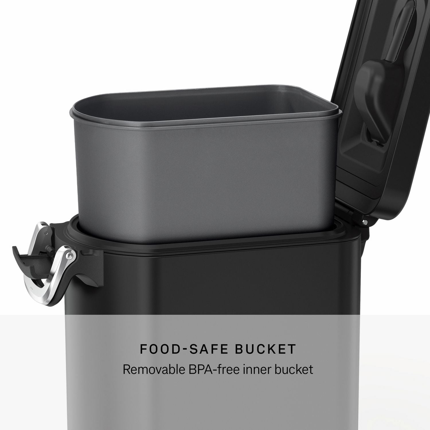 Simplehuman Pet Food Bin Black 25L, imported from the UK
