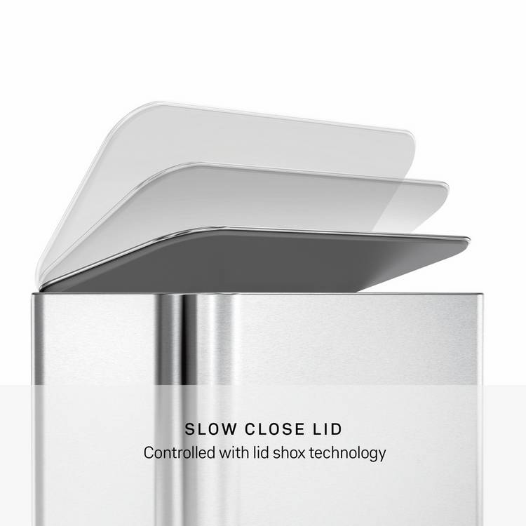 Simplehuman mini recycler pedal bin stainless steel 15 litre, imported from the UK