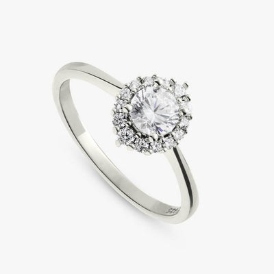 Argos Revere Sterling Silver Cubic Zirconia Cluster Ring Large- Buy online at McGrocer