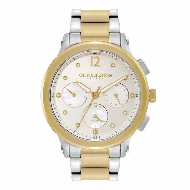 Olivia Burton Sport Luxe multifunction two tone bracelet watch 38mm (British brand)