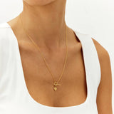 Revere heart T-bar pendant necklace 20 inch, imported from the UK
